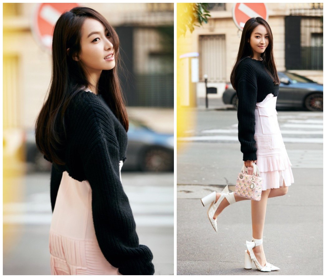 33岁唐嫣和30宋茜撞衫一个举止优雅一个甜美可爱