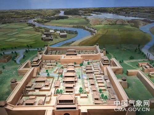 博物馆的骆驼城复原图.孙楠 摄影千年沉睡,一朝惊醒.