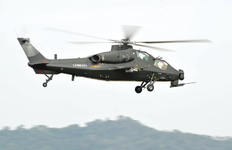 图注:中国武直-10,采用了大量先进技术,是符合第三代直升机技术标准的