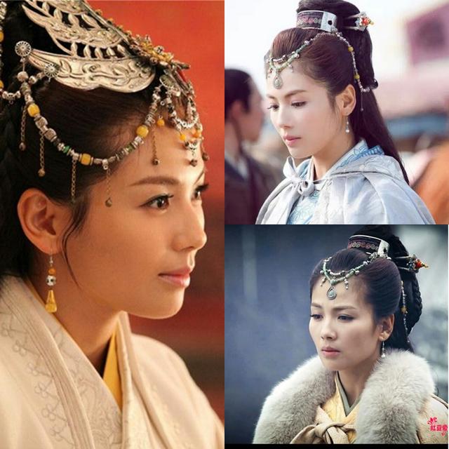 13位女星古装造型之额饰,唐嫣令人惊艳,但最美的还是她的