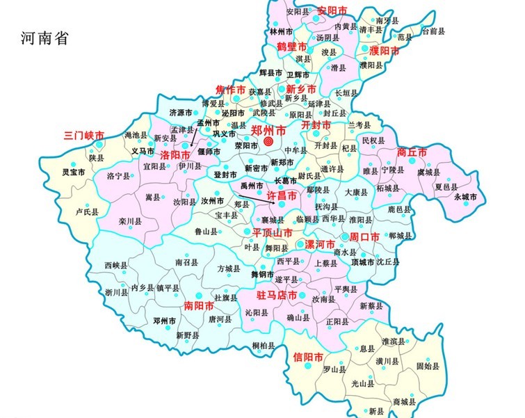 山西河南行政地图图片