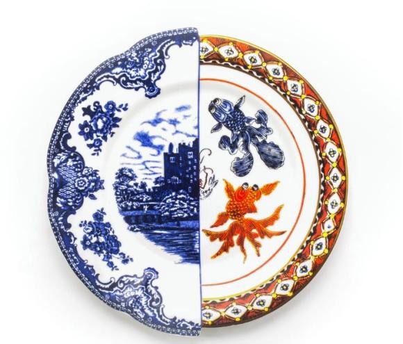 艺术家做了一套中西混血盘子,装满食物后亮瞎我眼!