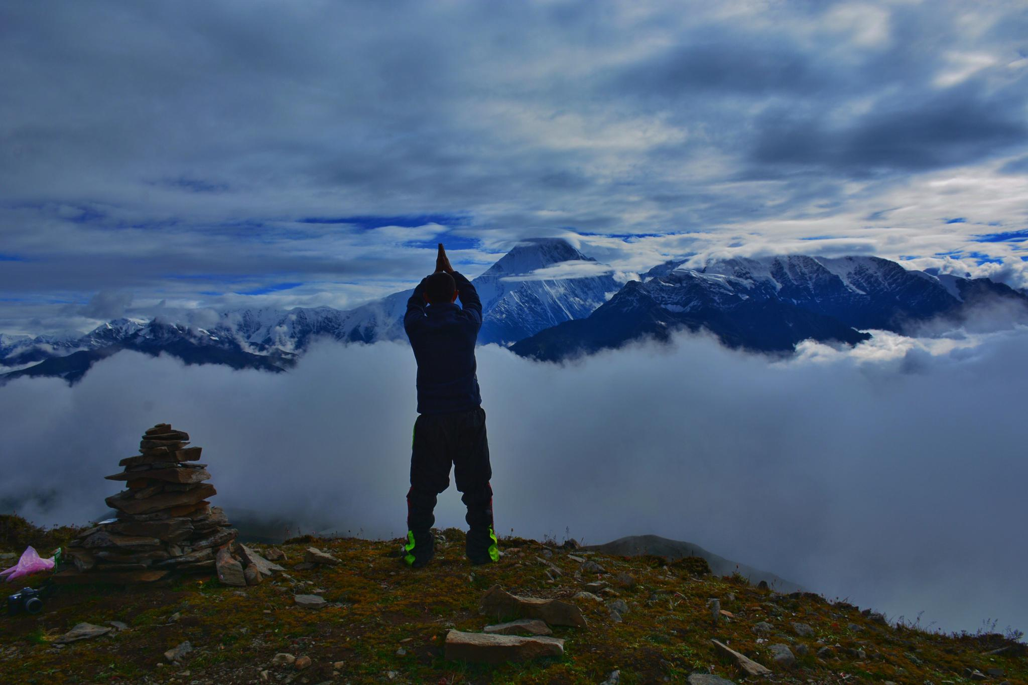 我在子梅垭口遥望贡嘎