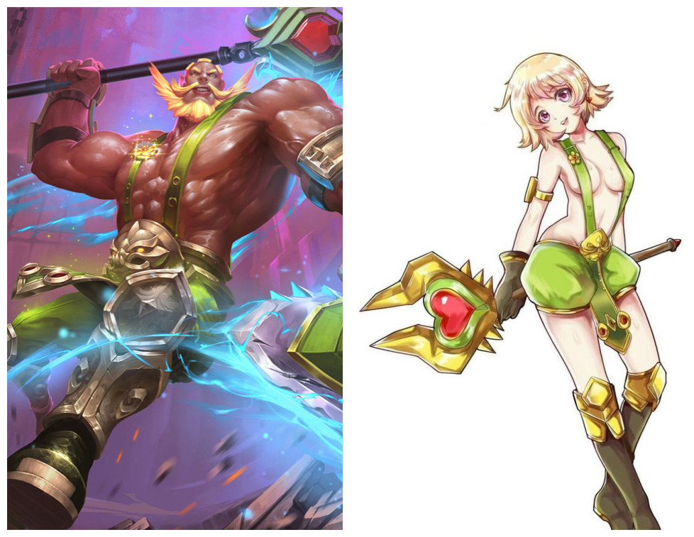 这些男英雄变女生颜值远超貂蝉所以这个萝莉就是程咬金的爱与正义?