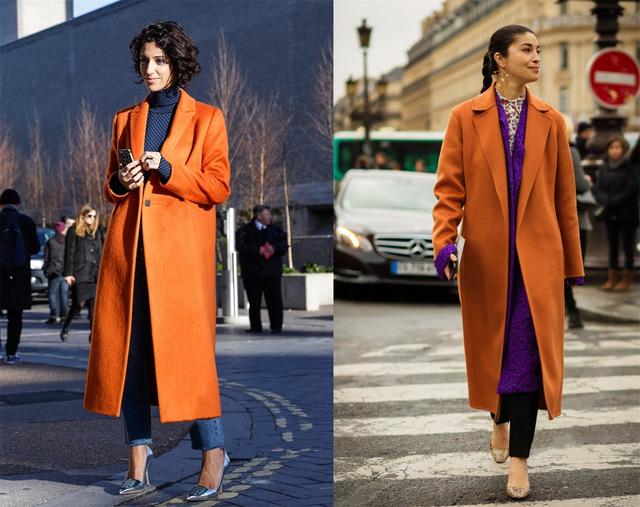 今年的呢大衣就穿暖色调，这三种流行色美到可口