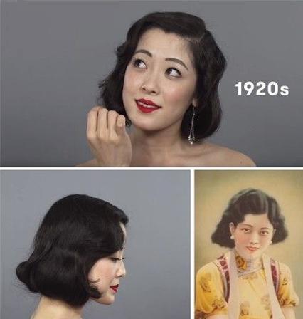 1910年代,中产阶级的中国女性喜欢分开的刘海 :▽ ▽ ▽ ▽ ▽ ▽