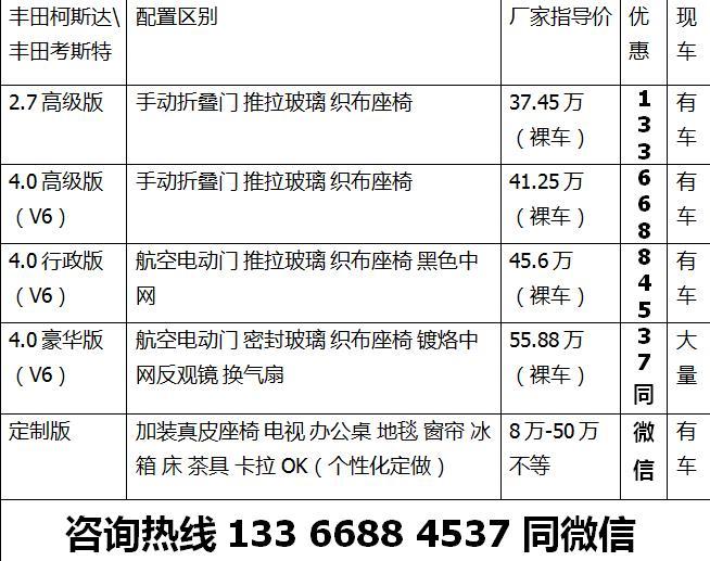 让舒适一路共享 丰田考斯特12座家庭旅行版商务车改装埃尔法座椅