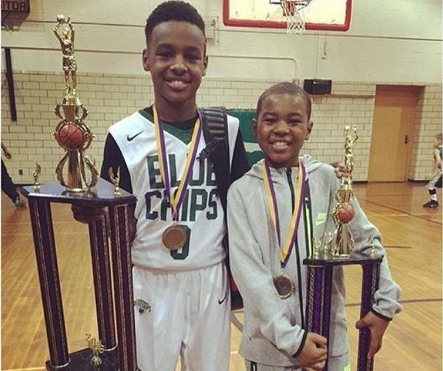 詹姆斯大儿子身高目测1米8,把威少当偶像,颜值