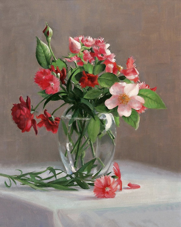 花卉静物油画 美国画家holly hope banks作品