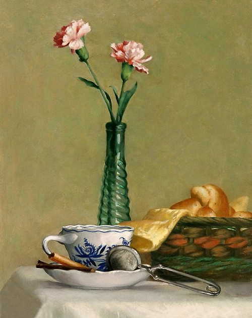 花卉静物油画 美国画家holly hope banks作品