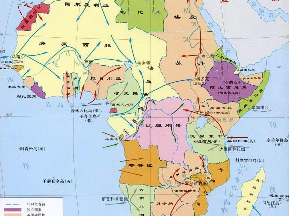 非洲很多国家边界线都是直线,原因是什么?