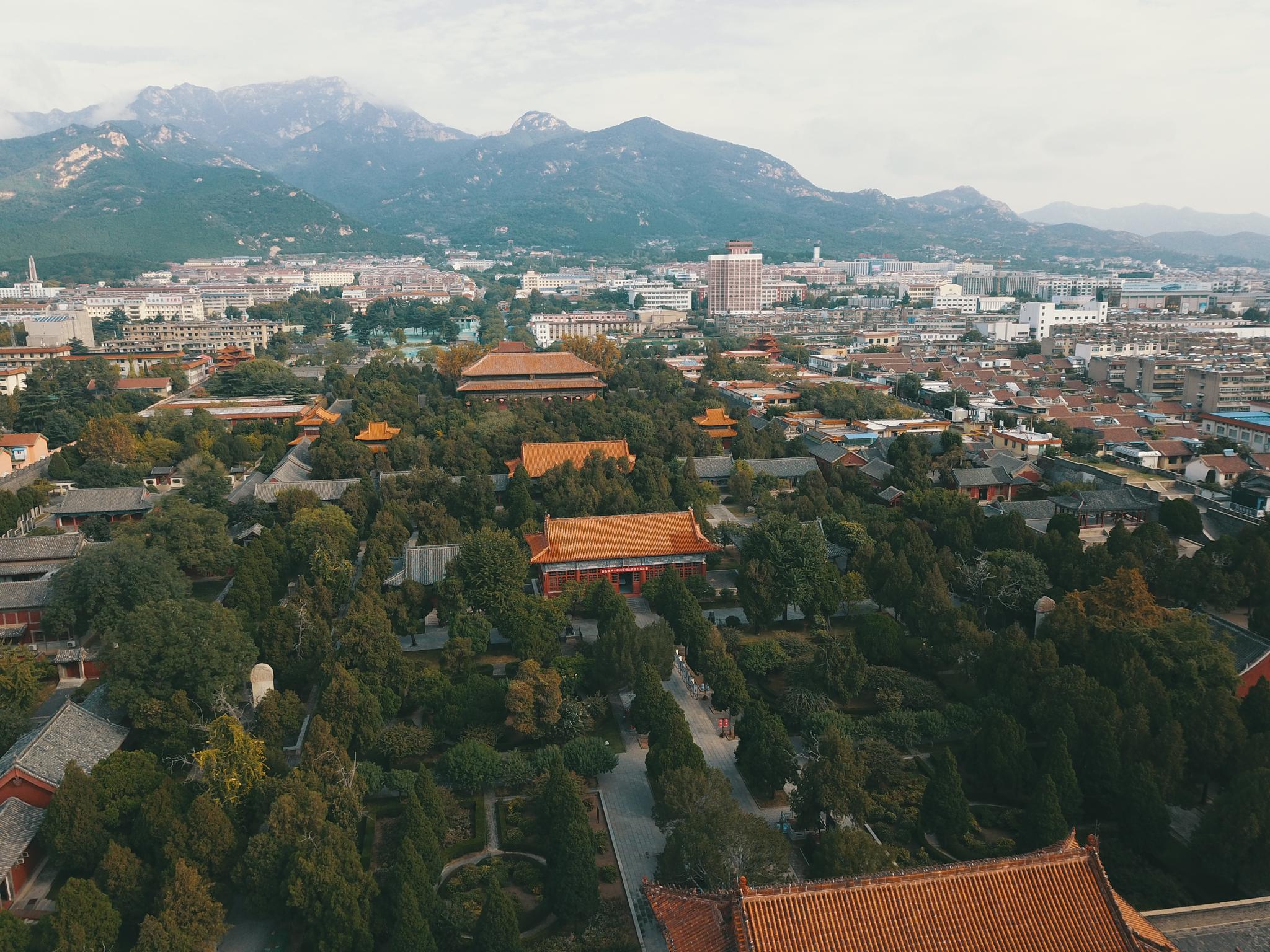 【航拍泰山】俯瞰东岳庙祖庭泰山岱庙