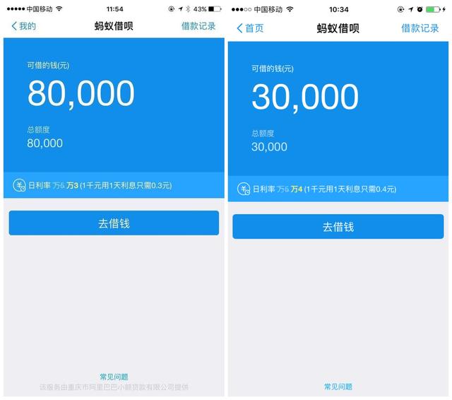 网友怒问马云:支付宝蚂蚁借呗额度为何从8万直接降到3万?__财经头条