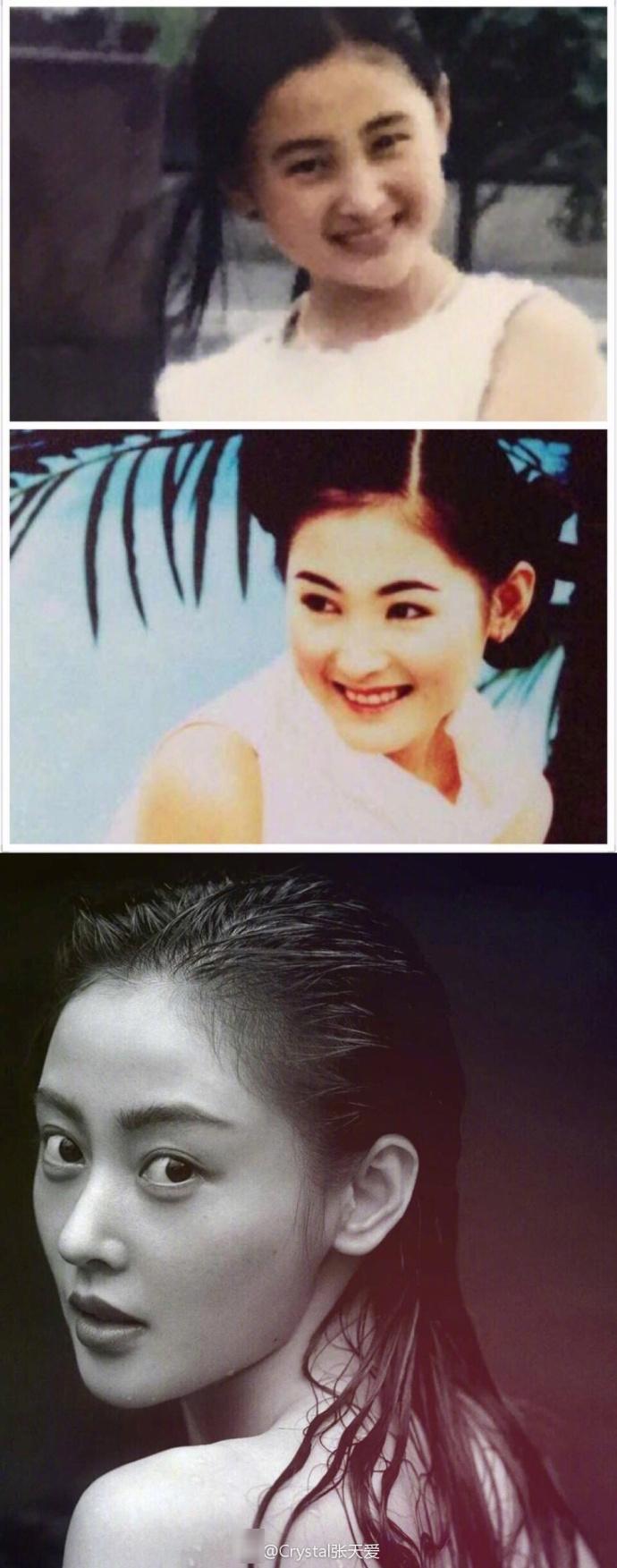 张天爱晒小时候照片庆生,婴儿肥撞脸张柏芝
