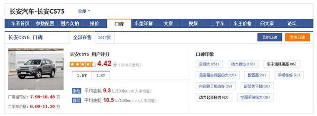 CS75动力弱？途观皮薄？买过才知道什么回事
