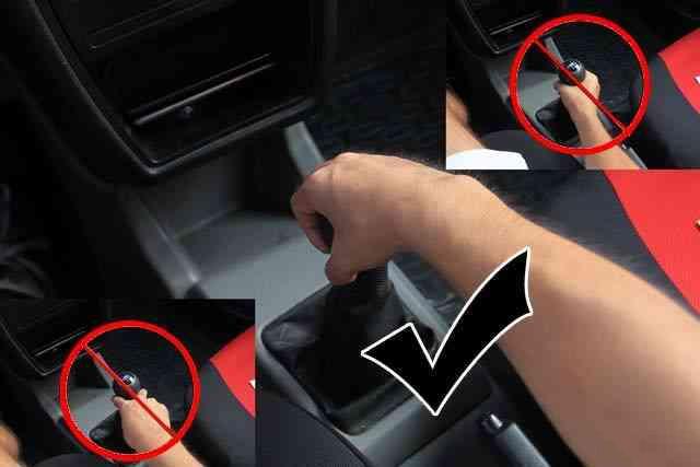 女司机开车奇葩姿势,神一样的握挡方式!