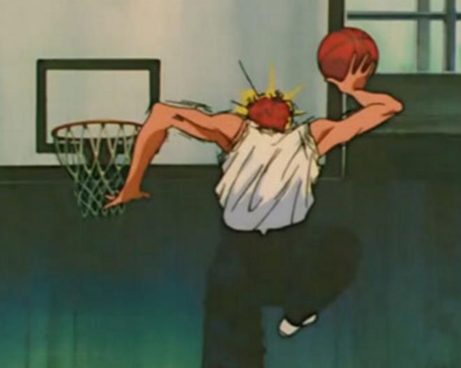 nba模仿樱木花道头撞篮板, 乔丹盖帽差点毁容, 香浓布朗吓坏科比
