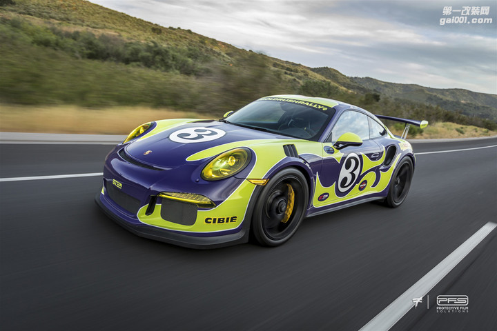改装蓝紫色嬉皮士保时捷911 gt3 rs-新浪汽车