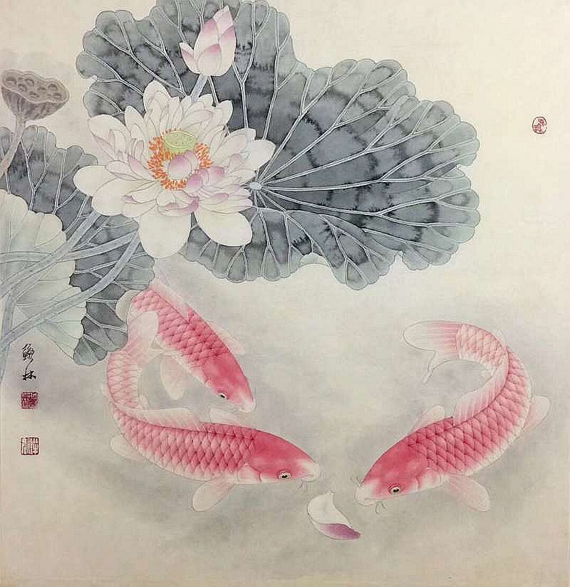 痴心不改与鲤鱼结伴的半聋画家|鲤鱼|画家|工笔画_新浪新闻
