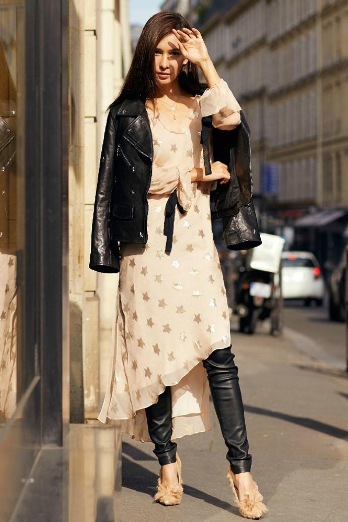 卢靖姗火了靠的不只是混血五官，穿搭大胆连长裙都要高开叉