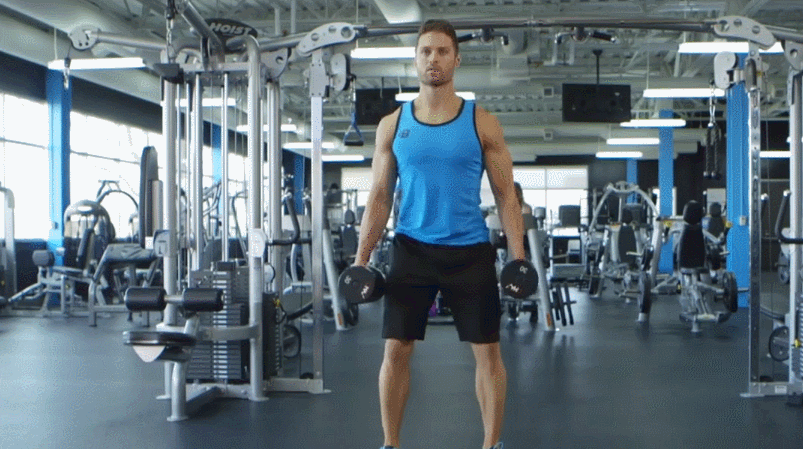 动作二:哑铃卧推