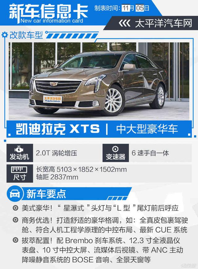 新款凯迪拉克xts今日上市小号ct6降临