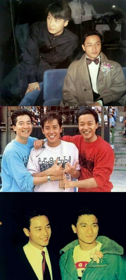 张国荣与圈内明星的77张合照与张学友那张成就经典唐鹤德好帅