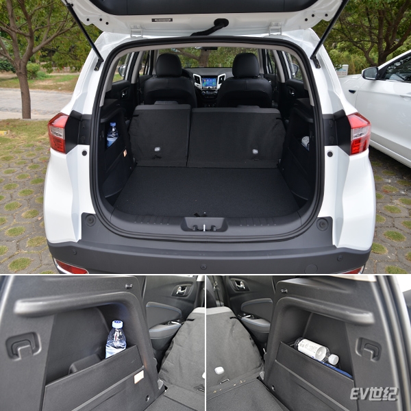 cs15ev还可以将后排座椅等比例放倒,以此来获得更大的后备箱空间