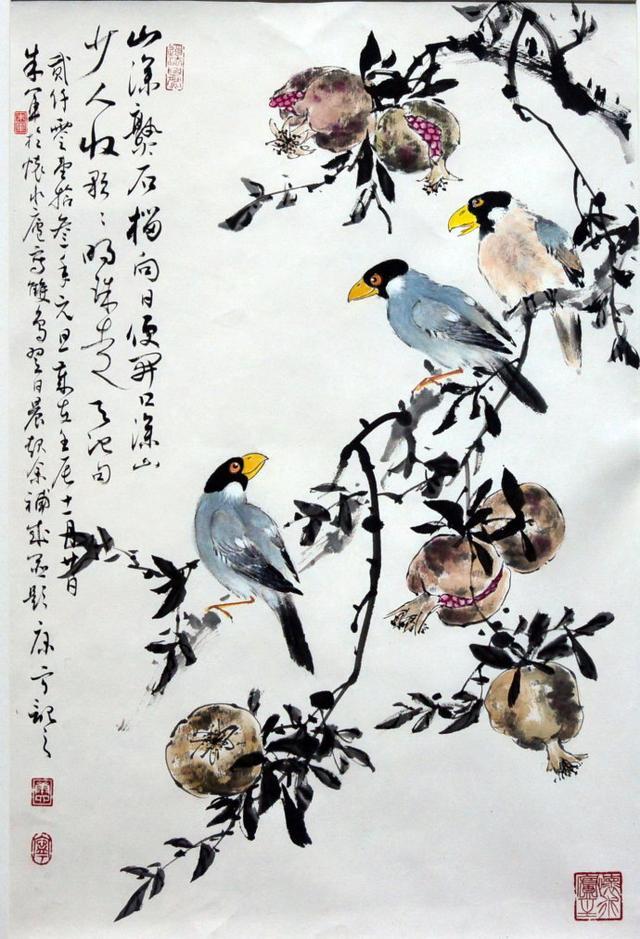 央视主持人朱军画鸟作品欣赏内容丰富题材多样俨然一个画家