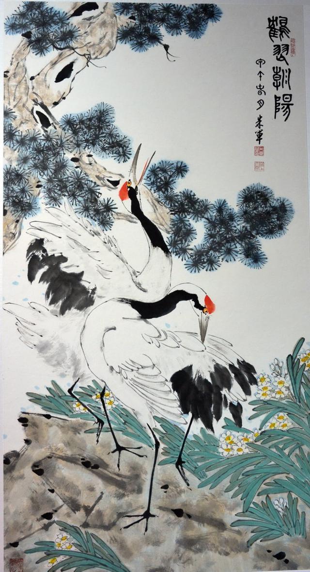 央视主持人朱军画鸟作品欣赏内容丰富题材多样俨然一个画家