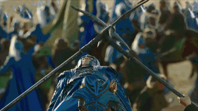 将军骑马从山坡下来这一段,小编认真数了数,竟然有20秒!