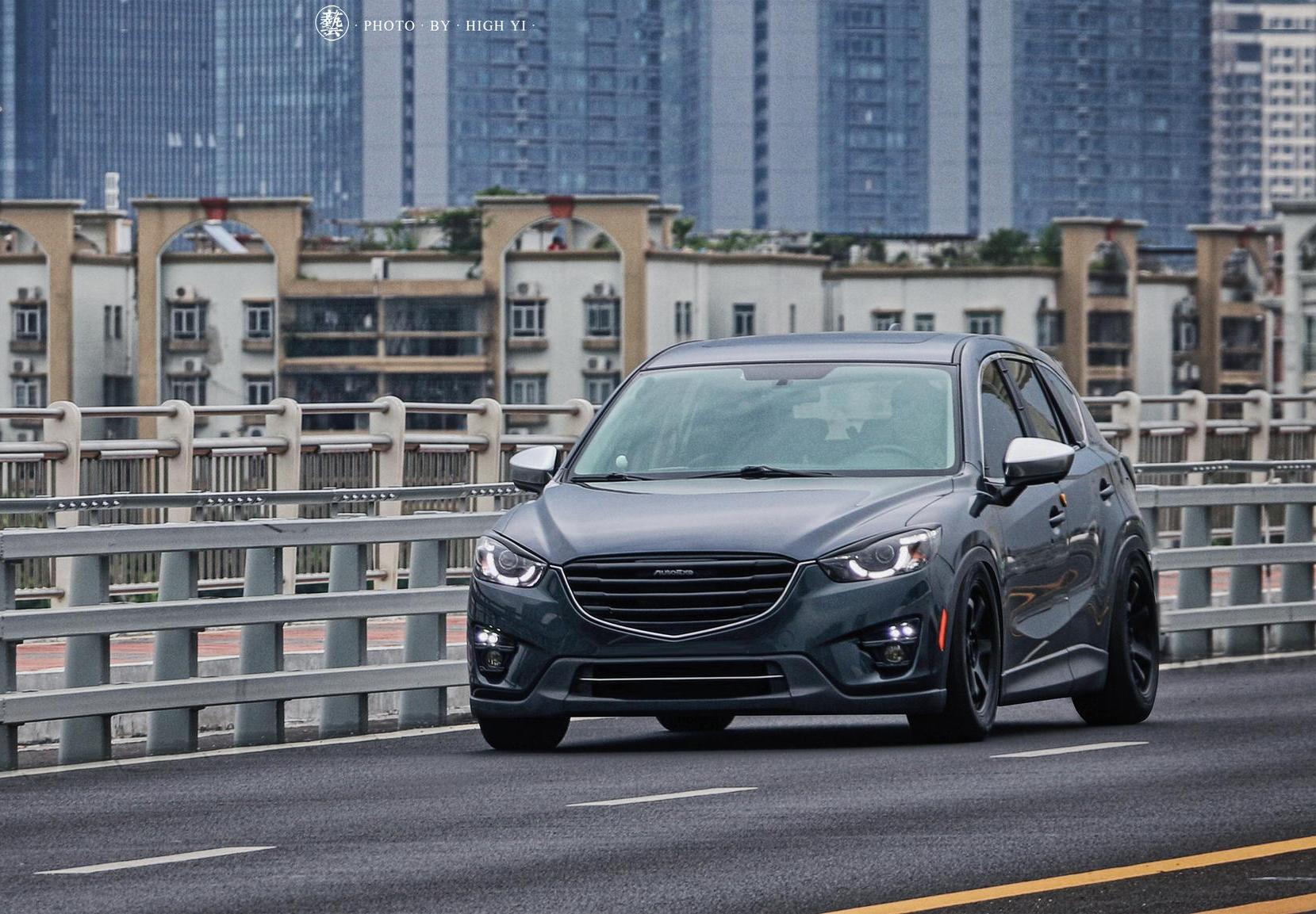 低调又神秘的鬼面中网,珠海车友的马自达cx-5改装案例!