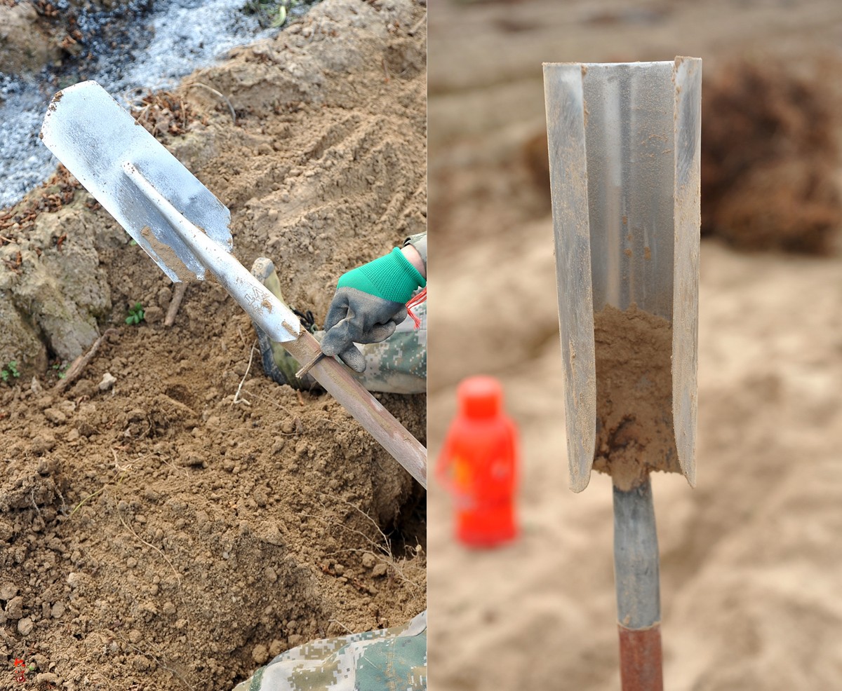 图为最常用的两种挖山药工具.