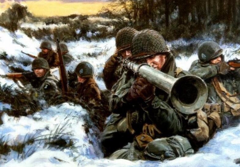 二战时的罕见油画,惨烈的战争前线,最后一张最解恨
