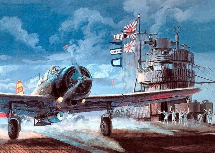 二战时的罕见油画,惨烈的战争前线,最后一张最解恨