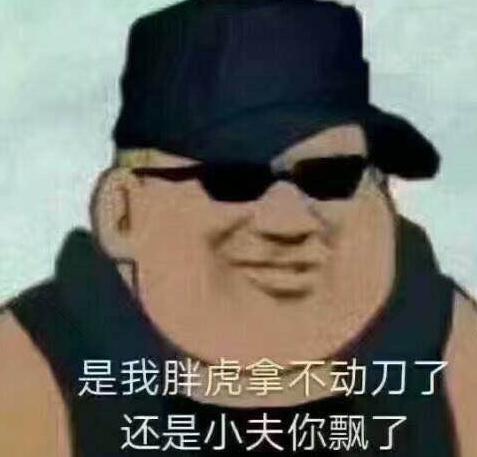 而胖虎的梗就是最近在各种社交软件上风靡起来的表情包.