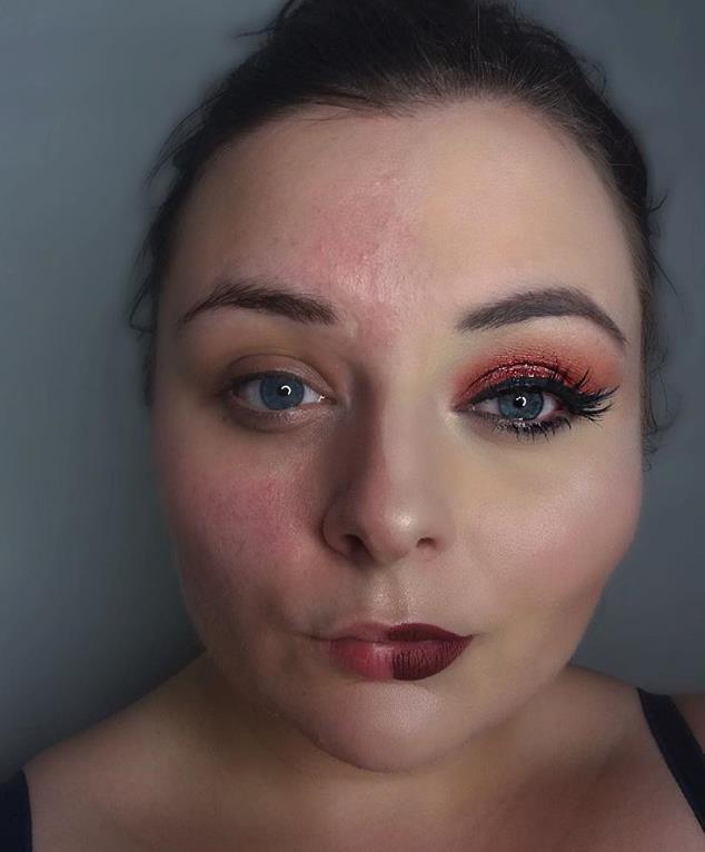 化妆的效果到底是什么?妹纸们只花半张脸,对比下