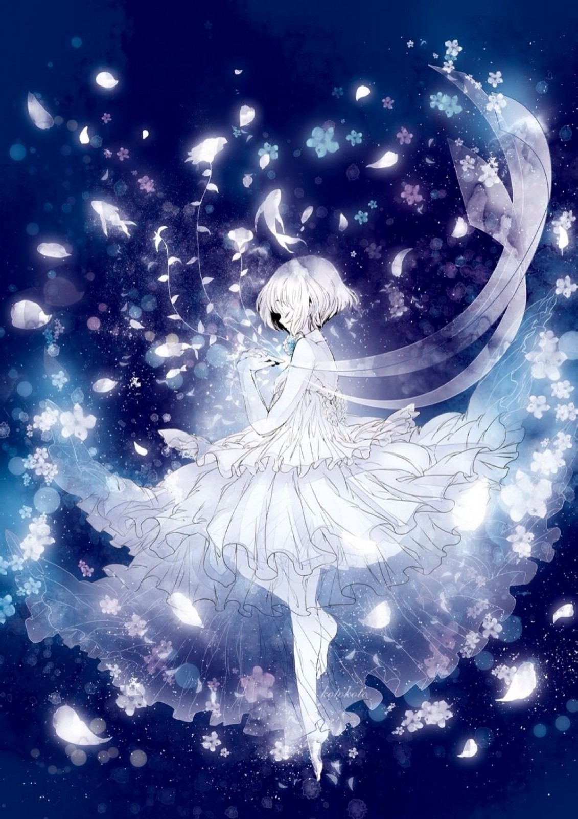 动漫二次元星空少女——世间的繁华都是浮云,天空的宁静才是永恒
