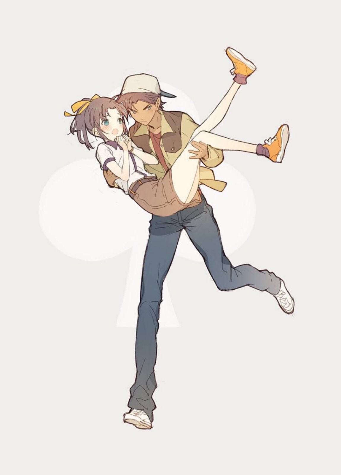 动漫二次元少女壁纸公主抱是最温柔的动作目光紧紧盯着你