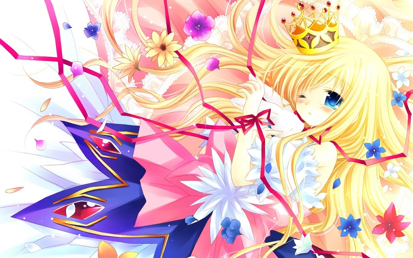 动漫皇冠美少女壁纸——不要低头,皇冠会掉.不能哭泣,敌人会笑