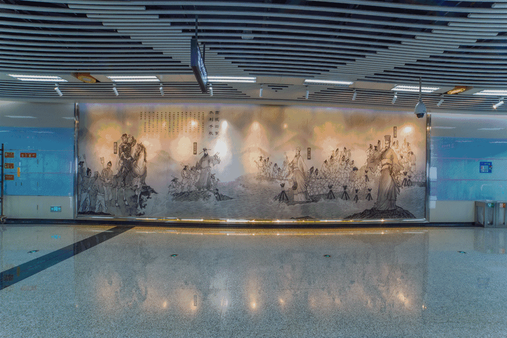 35个艺术站二仙桥站二仙桥站位于二仙桥北改片区,这里的红砖瓦房一直