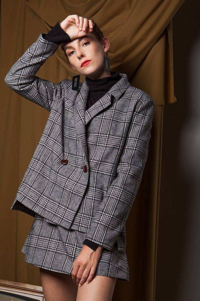 品最可爱有设计感,这个品牌的千鸟格全部都非常好看,wb:美西时尚meici