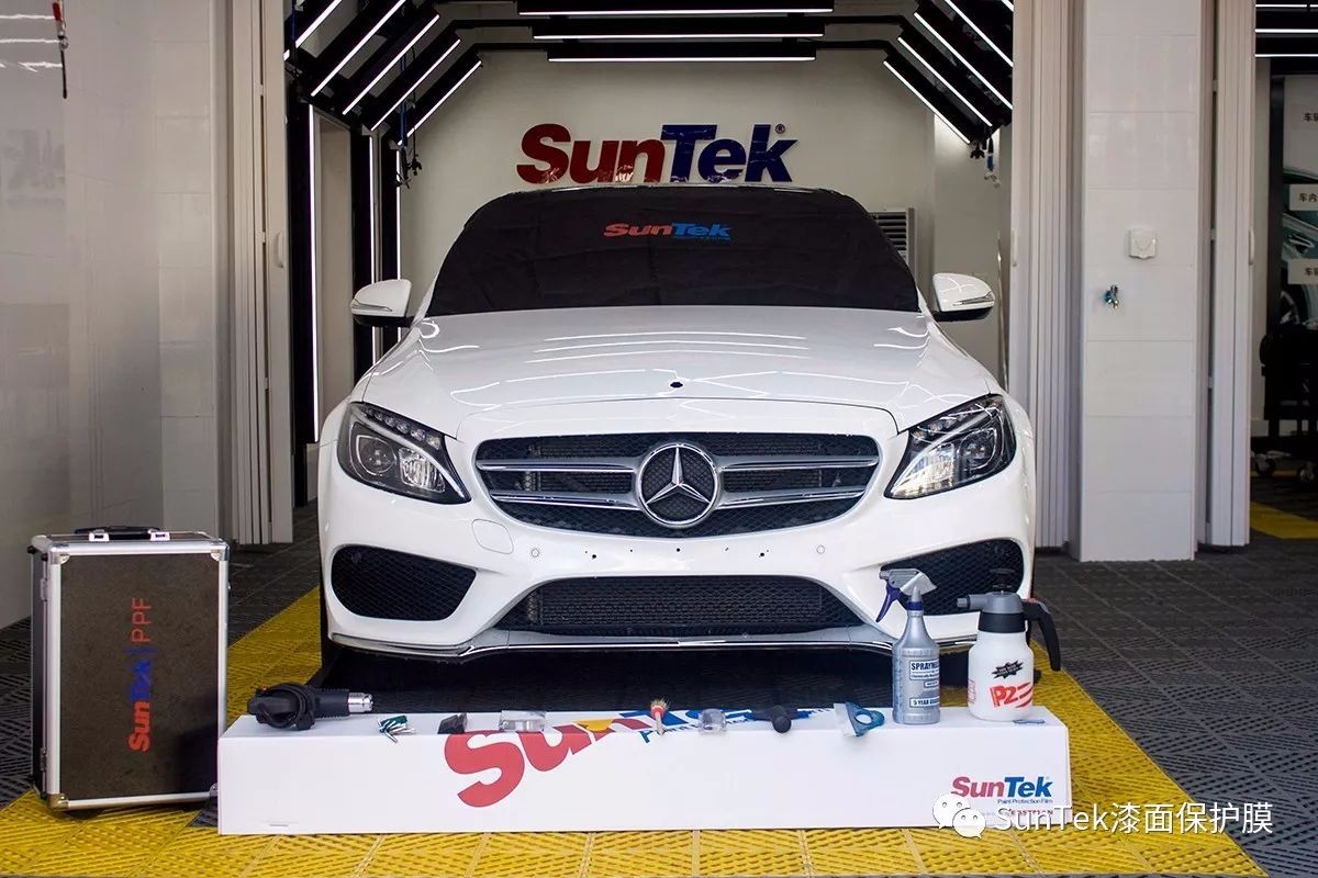 保持真我 奔驰c200l圣科透明漆面保护膜