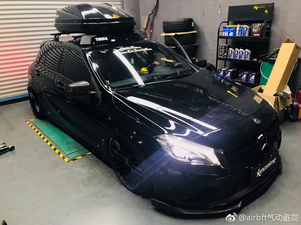 "黑武士"奔驰a-class改装endo气动避震 绝对的冲击波