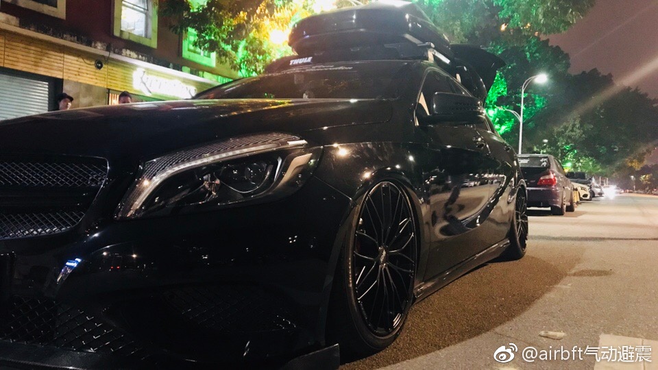 "黑武士"奔驰a-class改装endo气动避震 绝对的冲击波