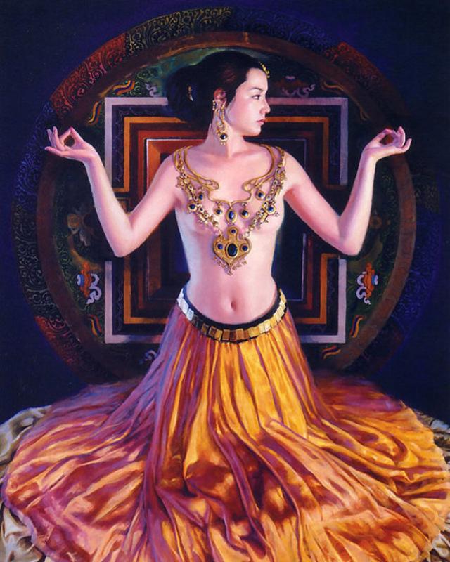 她的女性人体油画作品,造型俏丽,笔触细腻,令人着迷!