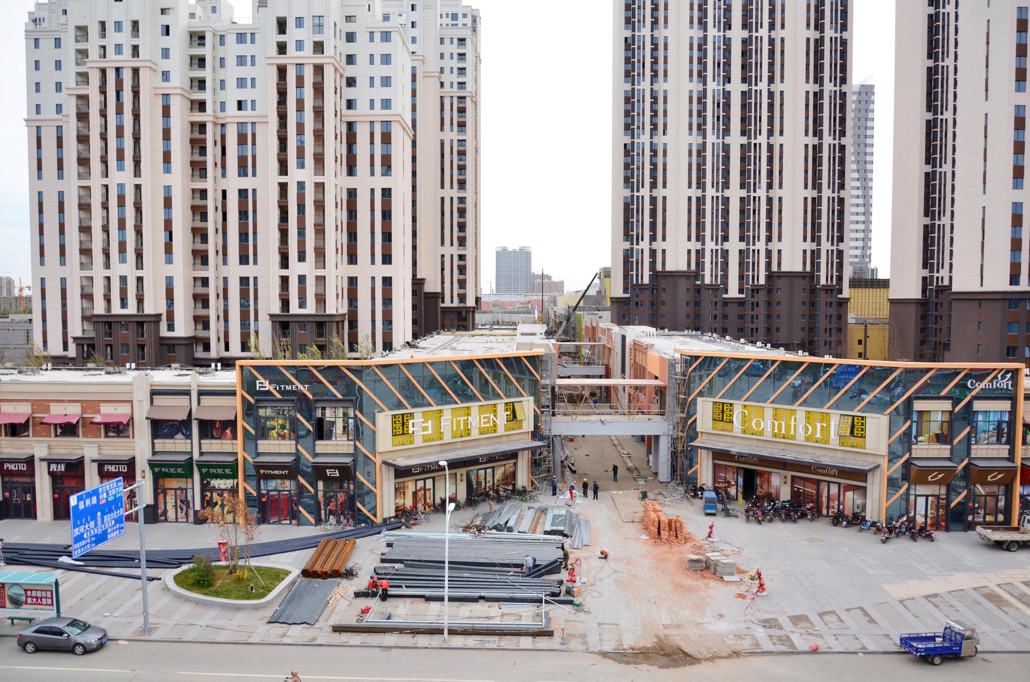 通辽市红胜大街万达广场建设前后对比,原创摄影