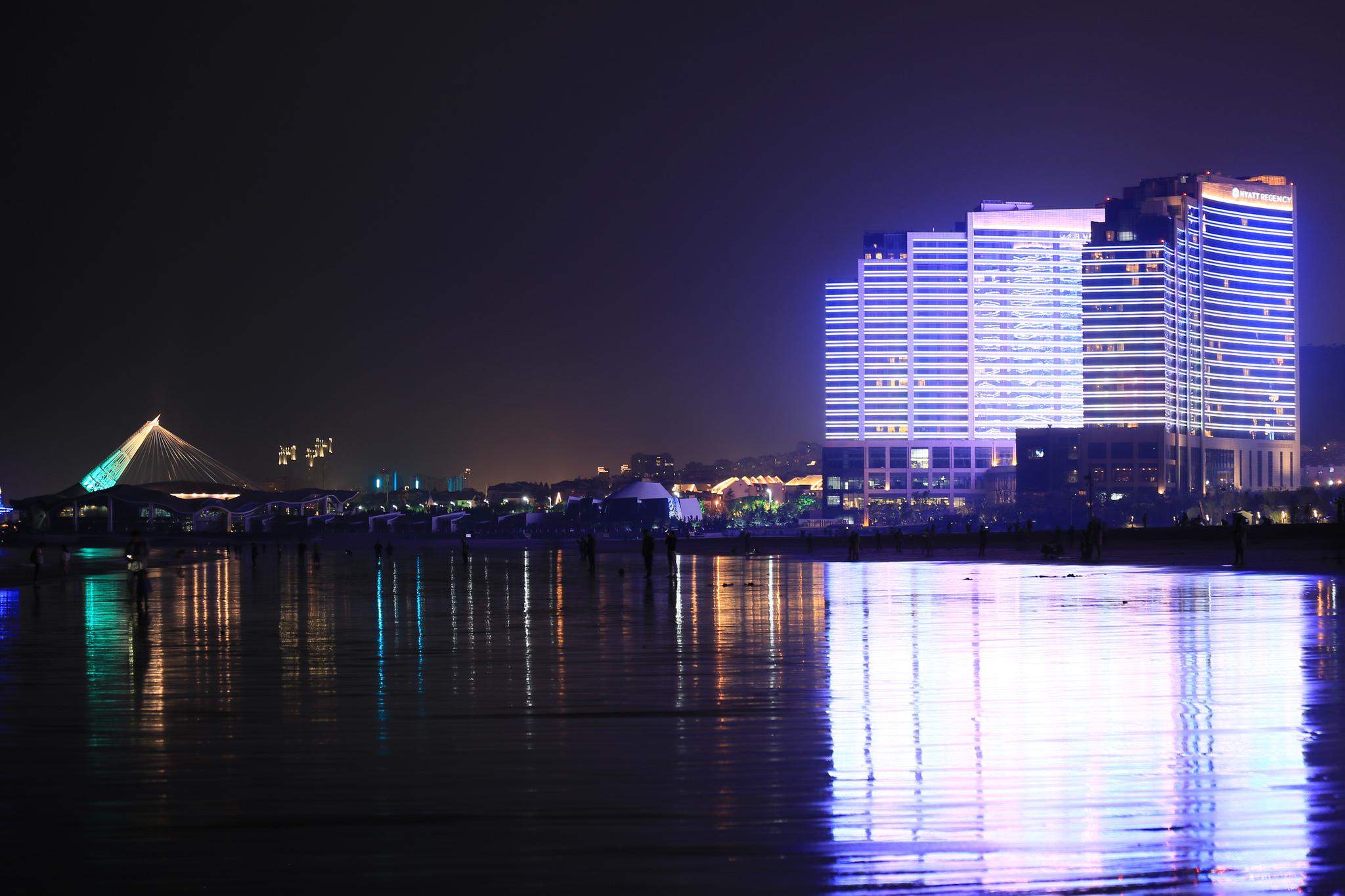 夜拍青岛崂山石老人海水浴场涛哥音乐旅行随拍