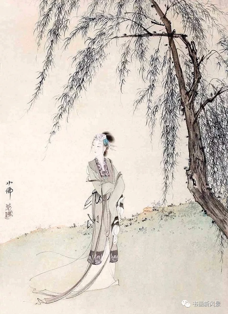 擅画媚妹的胡也佛~中国画工笔仕女欣赏