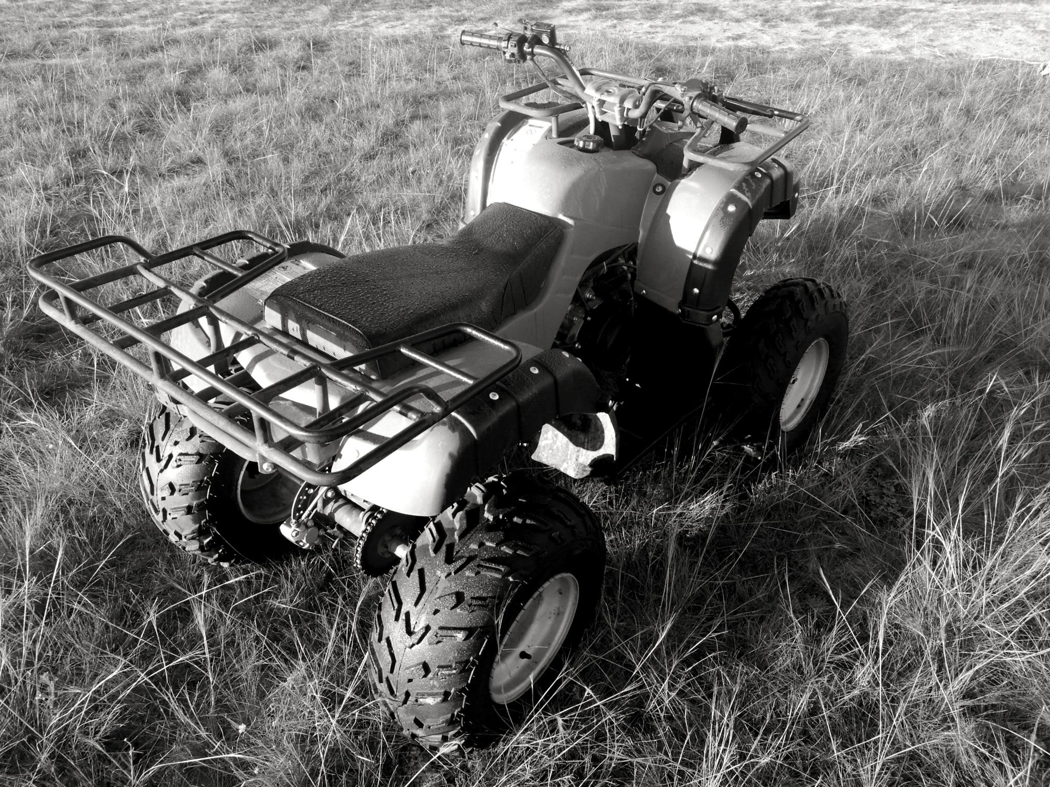 手机黑白原创摄影——草地摩托(手机原图)_新浪看点